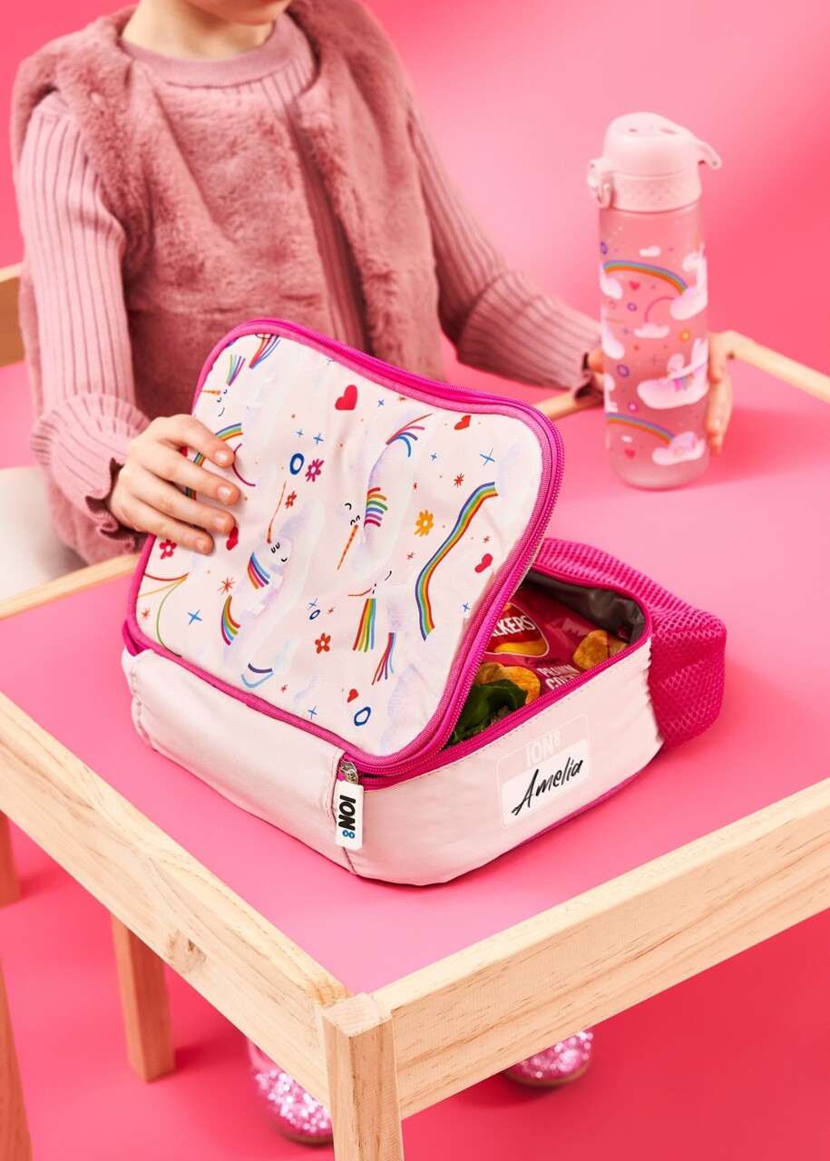 Geanta termoizolanta pentru pranz, 26,5 x 19,5 cm, Unicorn Rainbows - Ion8 - imagine 9