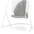 Leagan cu acoperis reglabil Kris, 146x121x189 cm, alb/gri