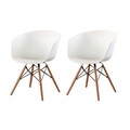Set 2 scaune pentru living Berta, Heinner, plastic, alb