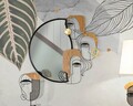 Oglinda decorativa Picassy, Mauro Ferretti, 83x80 cm, MDF/fier/sticla, multicolor
