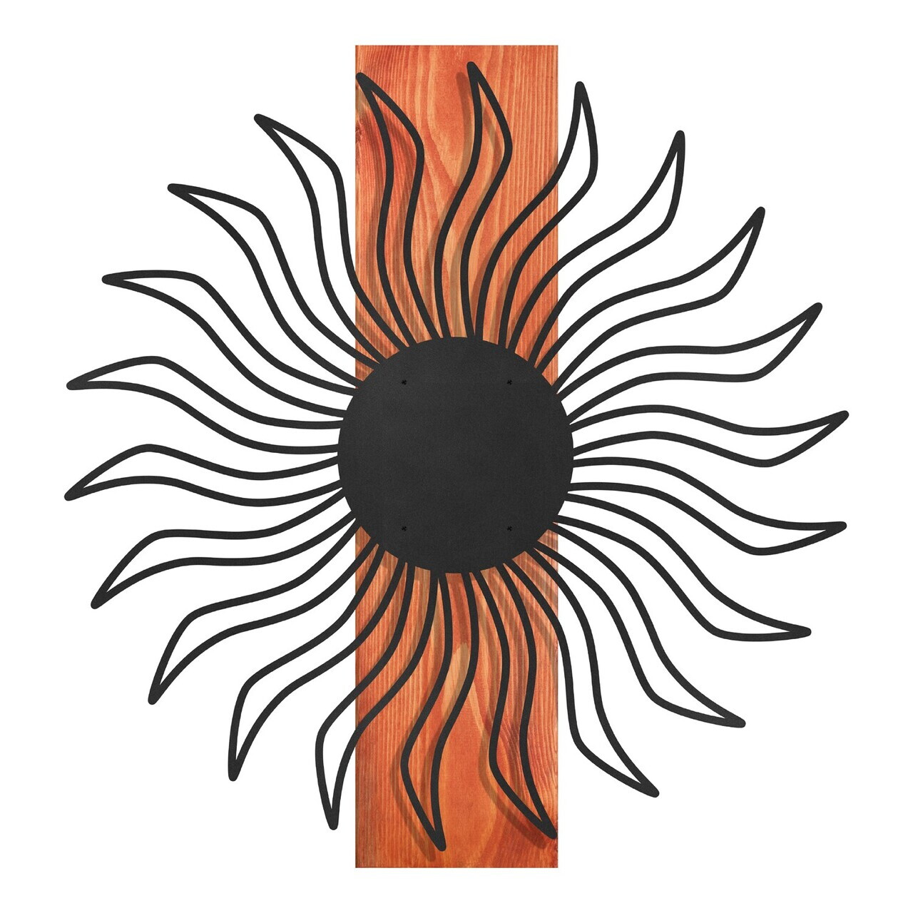 Decoratiune de perete, Solis, Cadru: Lemn (Grosime: 2 cm), Roșu/Negru — imaginea 7