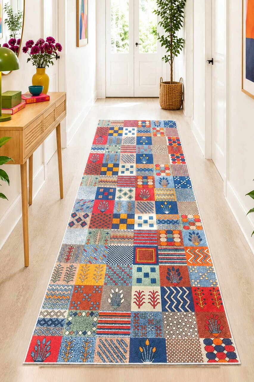 Covor, Tebul, 100x200 cm, Multicolor — imaginea 3
