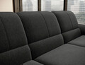 Coltar extensibil stanga 3 locuri ELTAP, LT-04FL, Siber, 270x186x93 cm, lemn/poliester, gri inchis
