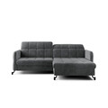 Coltar extensibil dreapta 3 locuri ELTAP, Lore-12, Lorelle, 225x160x105 cm, lemn/poliester, gri inchis