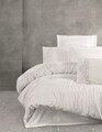 Lenjerie de pat dubla, Genny - White, Cotton Box, Bumbac Satinat