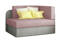 Canapea extensibila 2 locuri, ELTAP, Rosa, 104x75x60 cm, lemn/poliester, roz/gri