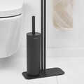 Suport hartie igienica si perie toaleta, Brabantia, MindSet Infinite Grey, 29x12.5x75.5 cm, otel, gri