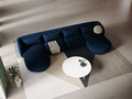 Coltar panoramic 5 locuri, Tulum, Cosmopolitan Design, 330x156x70 cm, catifea, albastru regal