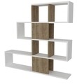 Biblioteca Karlin, Moblert, 120x19.5x109 cm, alb/maro