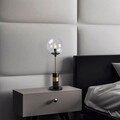 Lampa de masa, Fulgor, 942FLG1854, Metal, Negru/Maro antic