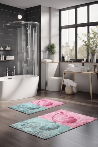 Set covorase de baie, Cartwright, CT-5217, Poliester, Multicolor