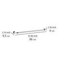 Suport pentru prosoape Basic, Wenko, 86x9.5x6 cm, inox, argintiu lucios