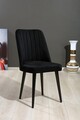 Set scaune 2 piese, Beckley, Vega, MDF , Negru