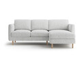 Coltar dreapta 3 locuri, Eden, Micadoni, 223x150x90 cm, tesatura structurata, gri deschis melanj