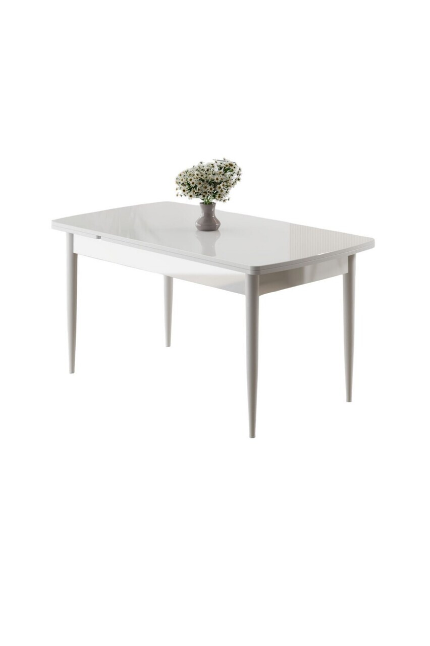 Masa extensibila, Hanah Home, Nola, 77x78x130 cm, Alb — imaginea 2