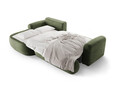 Coltar extensibil stanga 5 locuri, modular, cu lada depozitare, Ella, Micadoni Home, 271x174x94 cm, catifea, verde