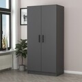 Dulap pentru haine, Minerva, Kale Anthracite, 90x210x52 cm, PAL, Antracit