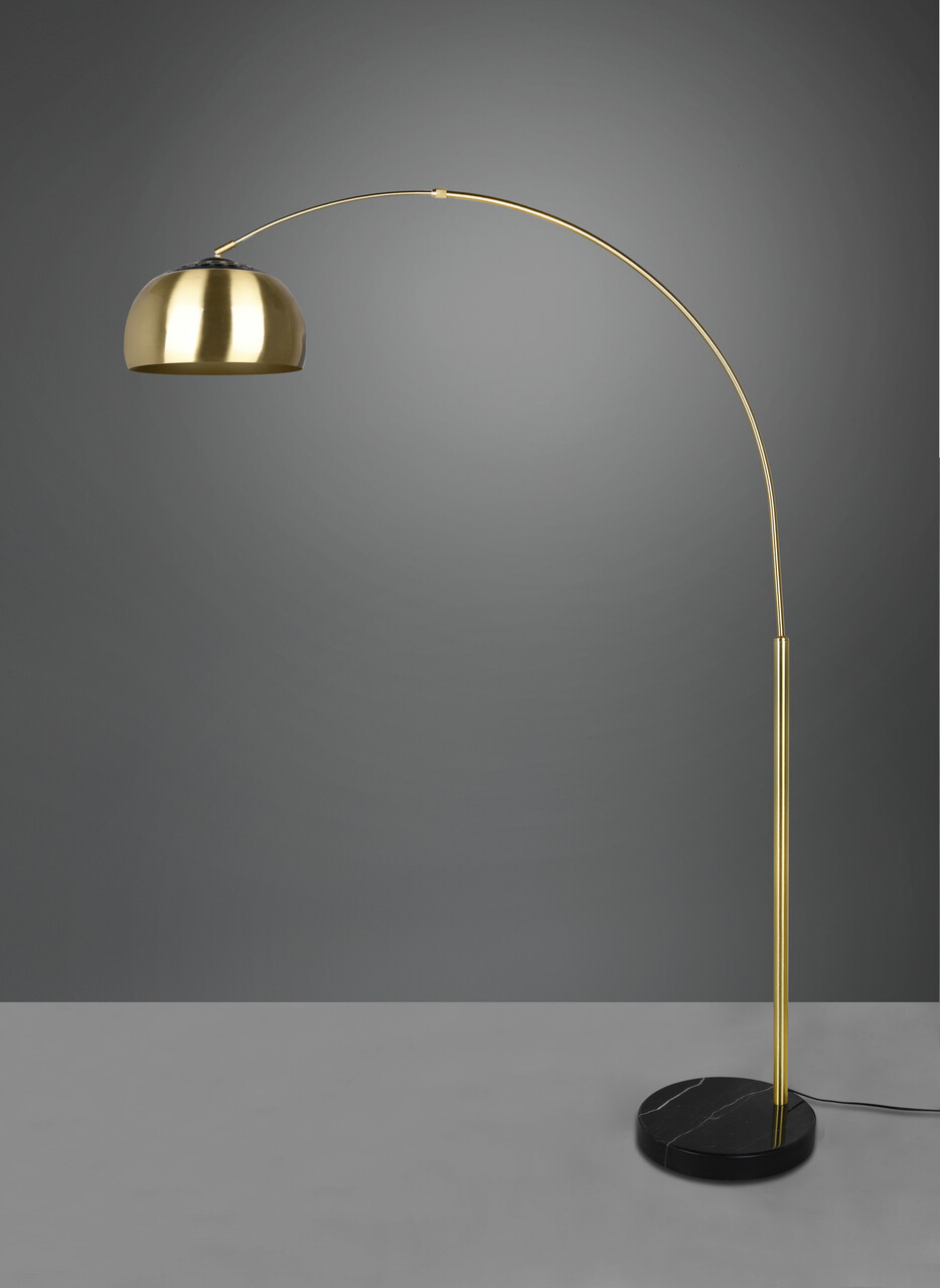 Lampadar Argentina, TRIO, 38x172.3x200 cm, 60W, 1x E27, metal, auriu/negru - 2 | YEO