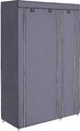 Dulap textil pentru haine, Songmics, 110x45x175 cm, material netesut/otel, gri