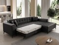 Coltar extensibil dreapta 4 locuri ELTAP, Sol-26, Solange, 292x196x84 cm, lemn/poliester, negru