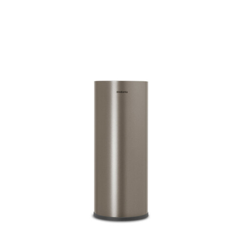 Suport role rezerva hartie igienica, Brabantia, Balance Platinum, 13.2x13.2x32.1 cm, otel, gri inchis