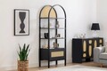 Corp biblioteca, Howard, Nala 76, 76x185x40 cm, Corp din 100% lemn de frasin, Negru