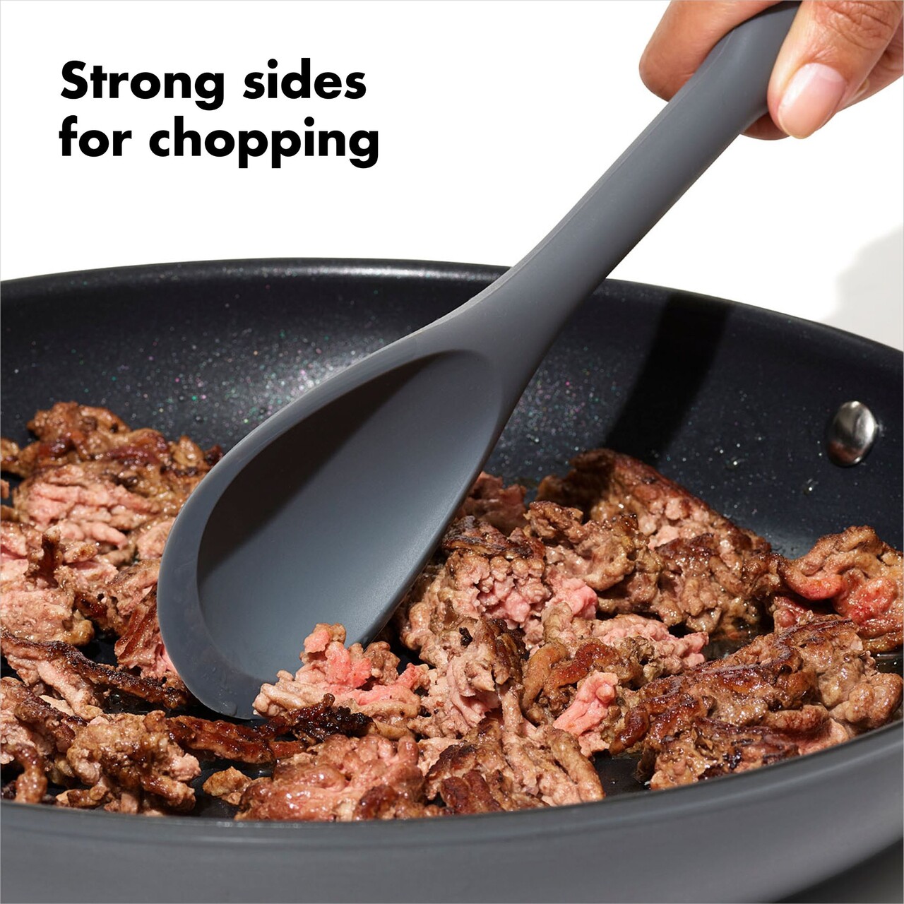 Lingura gatit, silicon, 30,5 cm, "Good Grips", Negru - OXO - imagine 7