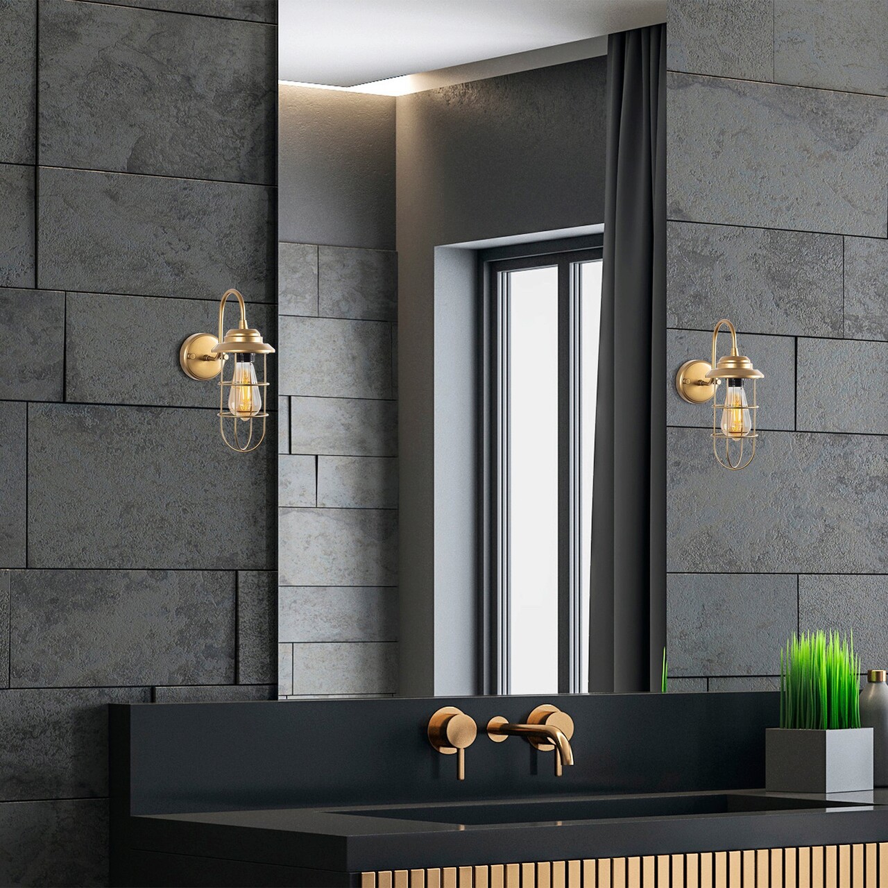 Aplica de perete, Fulgor, 942FLG2204, Metal, Auriu - 2 | YEO