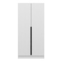 Dulap pentru haine, Minerva, Kale Plus Membrane White, 90x210x52 cm, PAL, Alb
