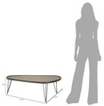 Masuta de cafea Raw, Mauro Ferretti, 113 x 61 x 40 cm, fier/MDF, negru/maro
