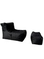 Set fotolii tip puf (2 piese), Pufito, 535PFT1216, Poliester, Negru