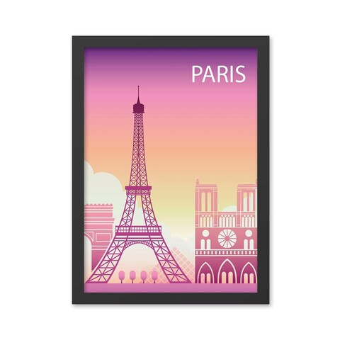 Tablou decorativ, Paris 3 (35 x 45), MDF , Polistiren, Multicolor