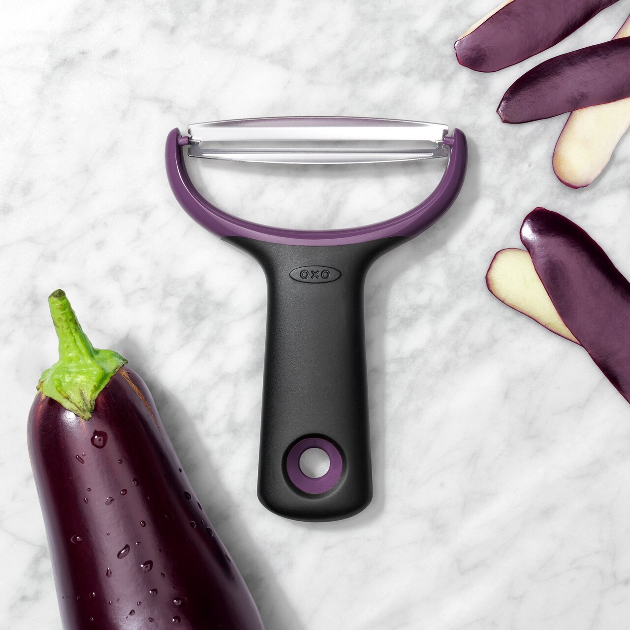 Decojitor mare de legume, inox, Mov, "Good Grips" - OXO - imagine 8