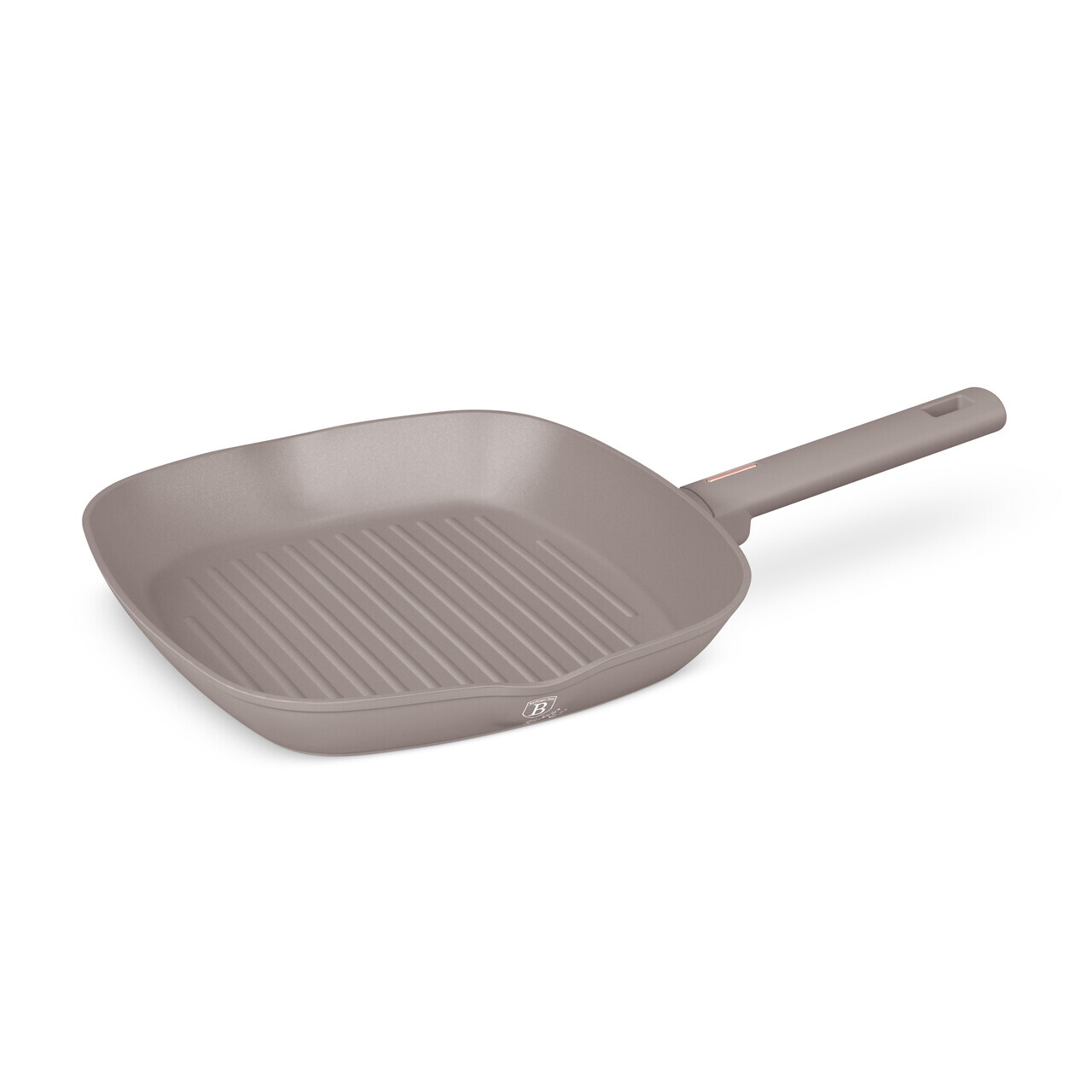 Tigaie grill Berlinger Haus, Taupe, 28 cm, 2.1 L, aluminiu forjat, taupe mat - imagine 6