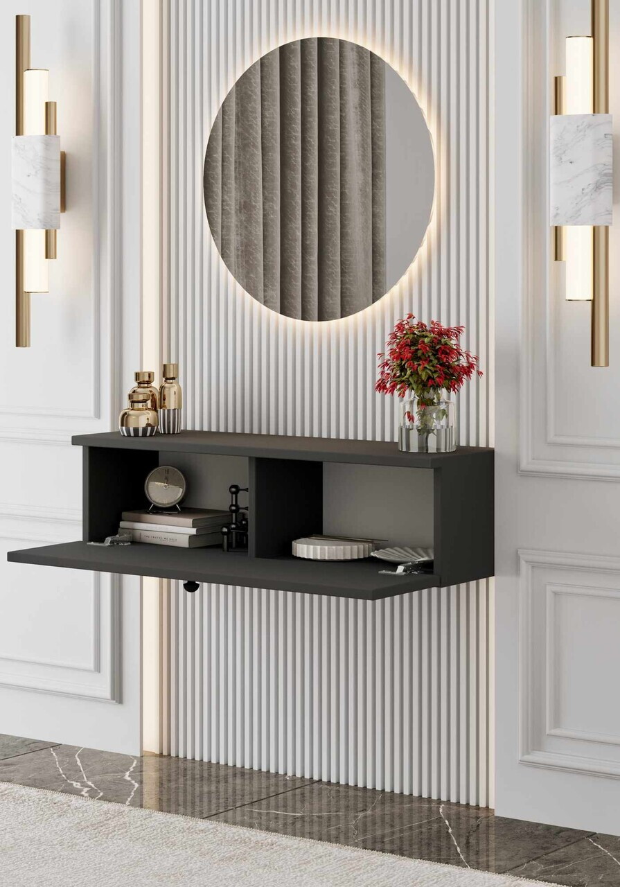 Bufet, Hanah Home, Mimosa 70, 70x26x22 cm, MDF, Gri - view 3