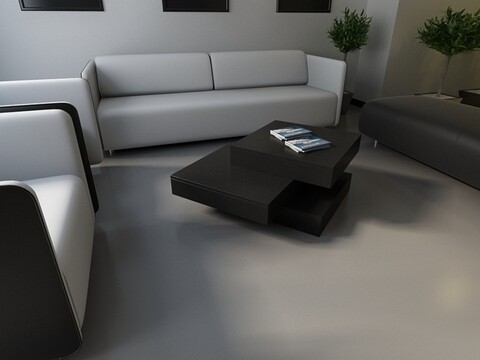 Masuta de cafea swm842, gauge concept, 80x80x36 cm, negru