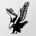 Decoratiune de perete, Eagle Metal Decor, metal, 40 x 53 cm, negru