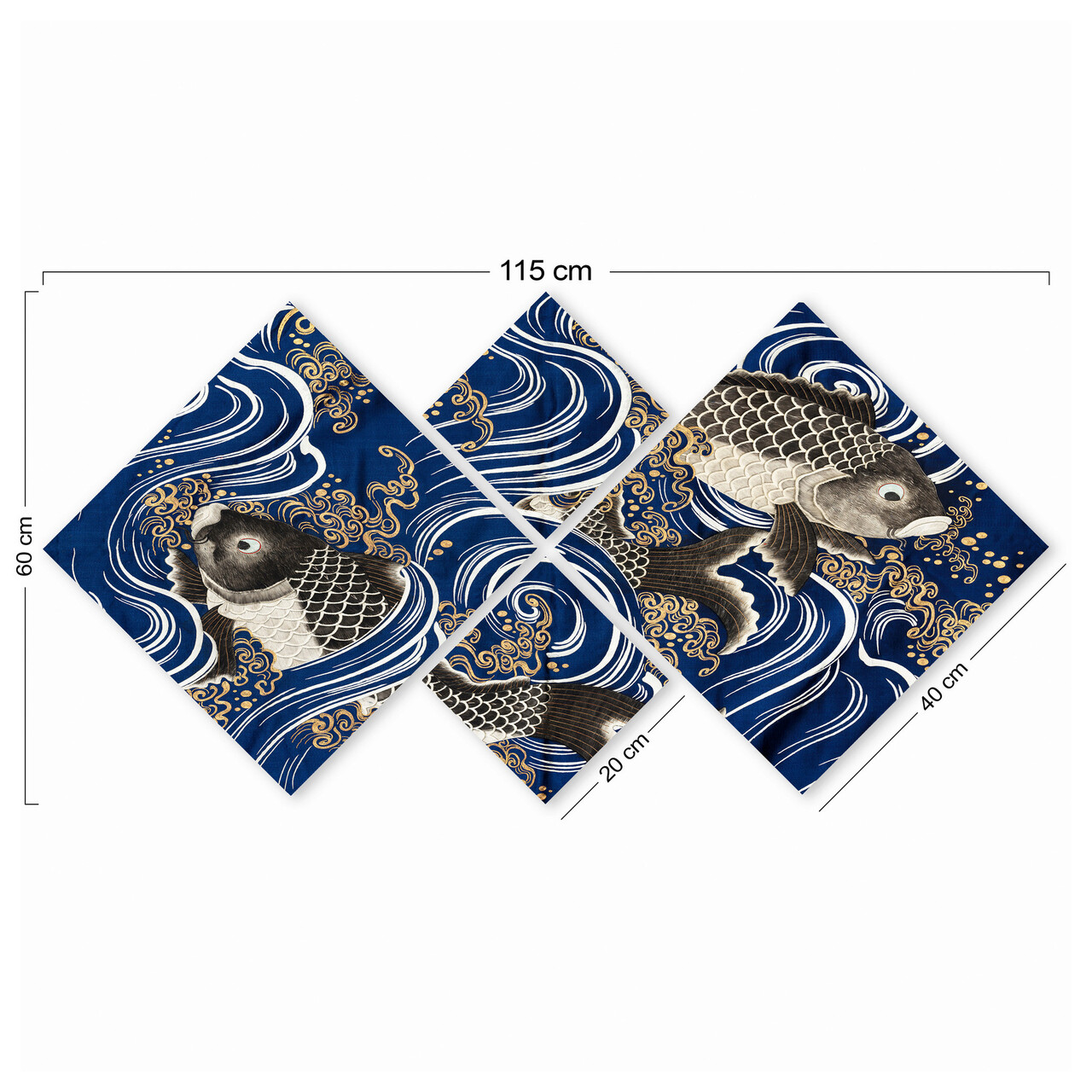 Set 4 tablouri decorative, 4MDF2764751, MDF, Imprimat UV, Multicolor