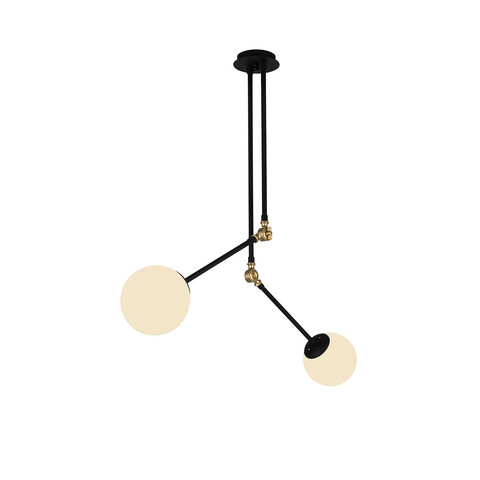 Lustra, Squid Lighting, Mafsal Pendant, 100 x 15 x 110 cm, fier/sticla, alb/negru Iluminat