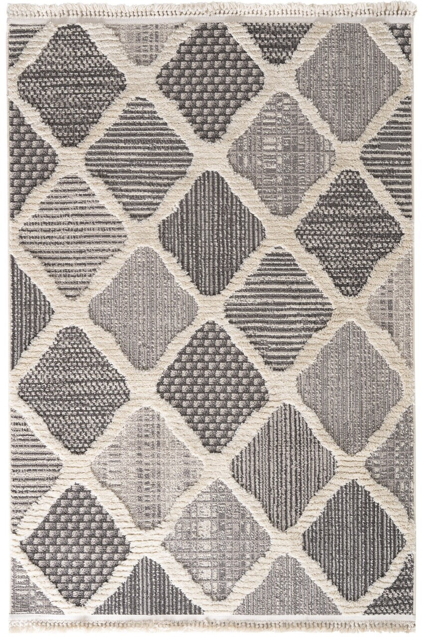 Covor, Sakura 2202, 160x230 cm, Poliester, Gri