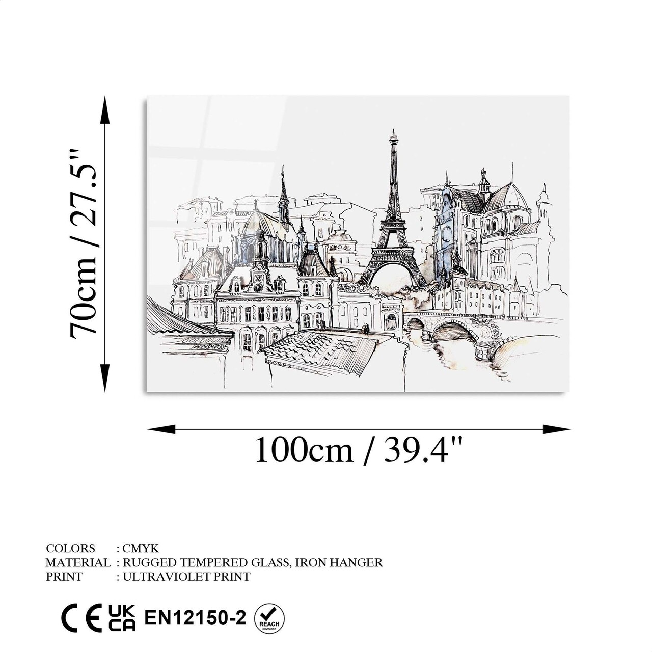 Tablou decorativ, UV-212 70 x 100, 70 x 100 cm, Multicolor - view 8