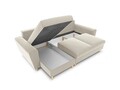 Coltar extensibil reversibil 4 locuri, Moghan, Micadoni Home, GL, 241x145x88 cm, catifea, bej deschis