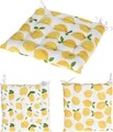 Perna pentru scaun Lemon, 40x40 cm, bumbac, alb/galben