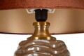 Lampa de masa Prague -W, Mauro Ferretti,  1 x E27, 40W, 45.5x79 cm, sticla/fier/textil, maro/auriu