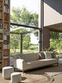 Canapea 3 locuri Detroit, Bizzotto, 232x87x82 cm, lemn de frasin/poliester Boucle, natural