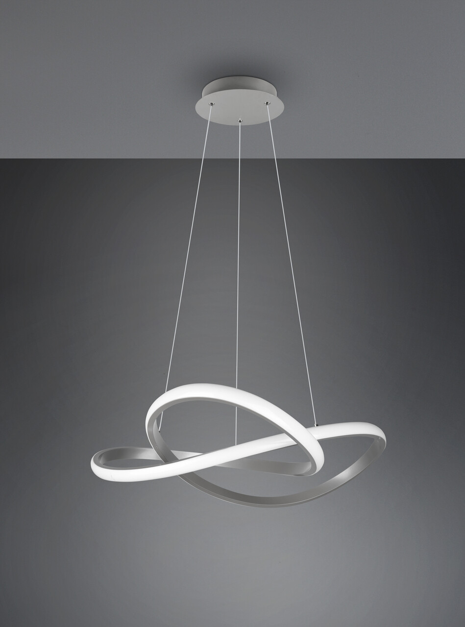 Lustra Course, RL, 60x150 cm, 27W, 1x SMD LED, metal, argintiu