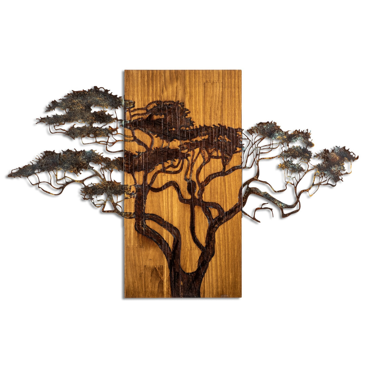 Decoratiune de perete, Acacia Tree, Lățime: 90 cm Înălțime: 58 cm Adâncime: 3 cm, Multicolor - view 8