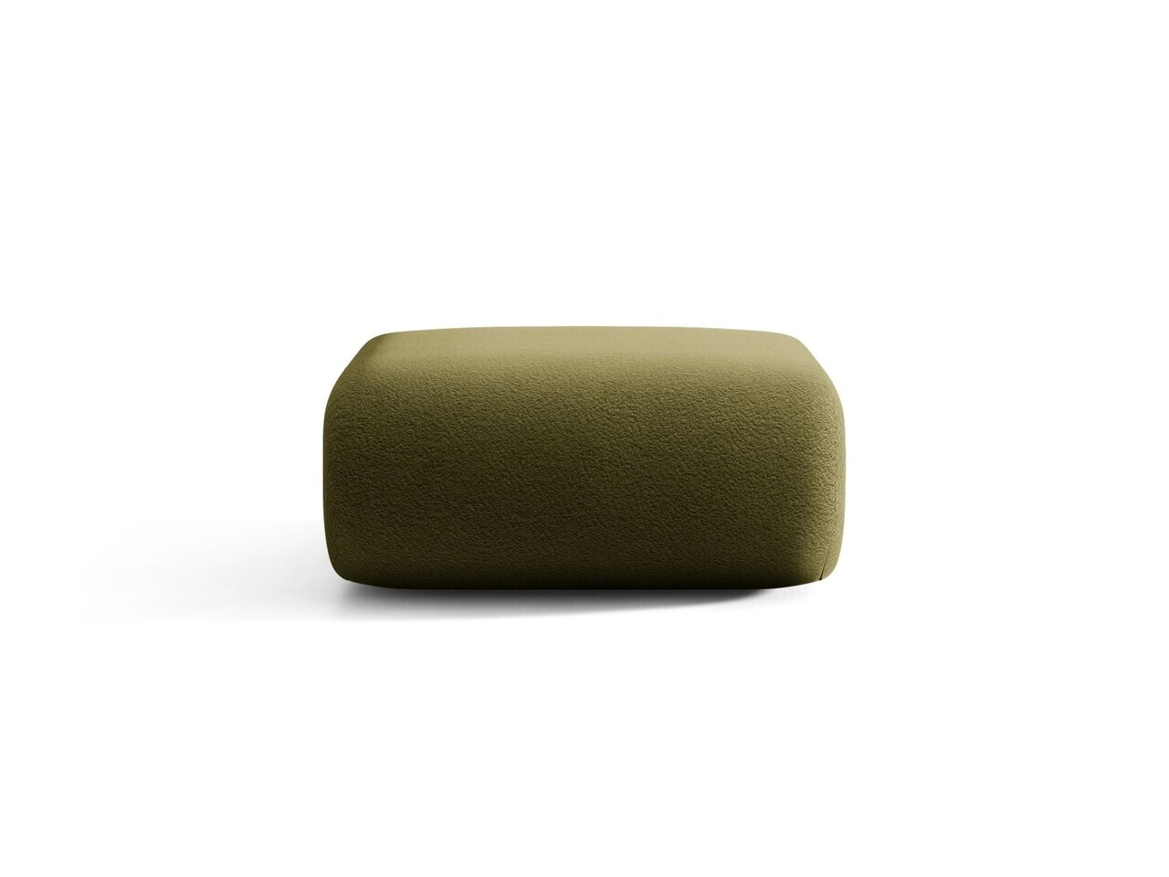 Taburet, Neo, Micadoni Home, 60x85x44 cm, tesatura Boucle, verde oliv inchis