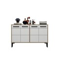Consola, Odessa, Stria, 120x30x75 cm, PAL, Stejar Safir / Alb