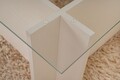 Masuta de cafea, Nordure, Vetrino, 105x40x65 cm, Sticla temperata , Alb